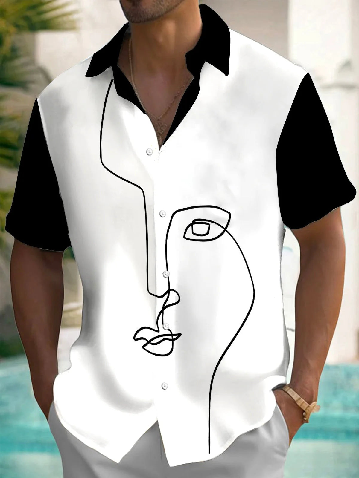 New Hawaii Spring/Summer Fashion Leisure Street Walk Tourist Beach Printed Full Open Short Sleeve Button Shirt, XS-5XL GlowCart