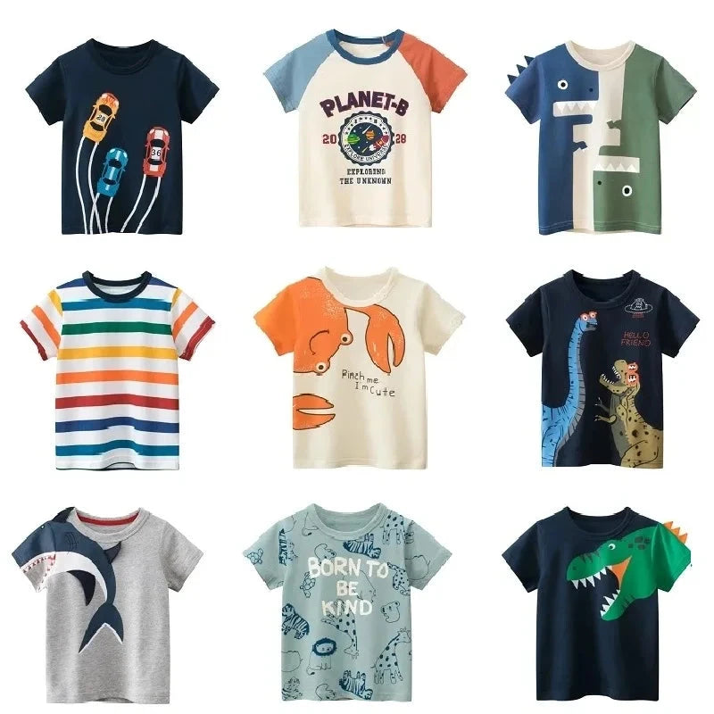 Children Short Sleeve T-shirts Korean Version Kids Clothing GlowCart