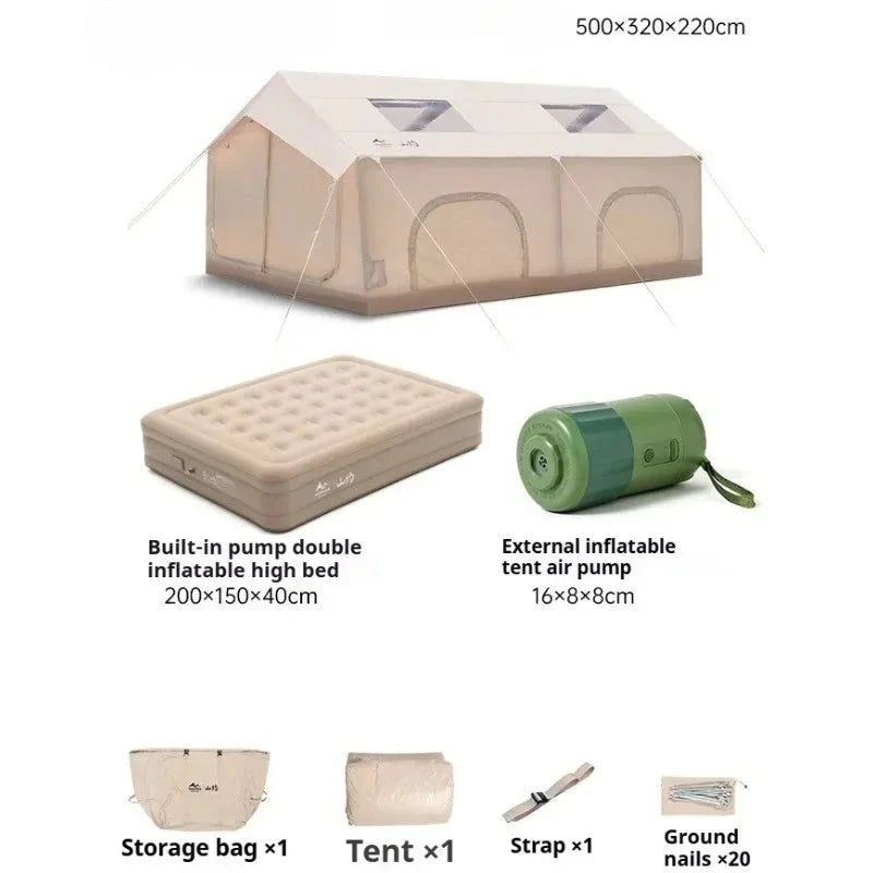 Quick Automatic Opening Inflatable Tent Two Bedrooms One GlowCart
