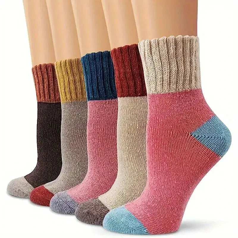 5 Pairs Trendy Thermal Soft Comfortable Socks, Casual GlowCart