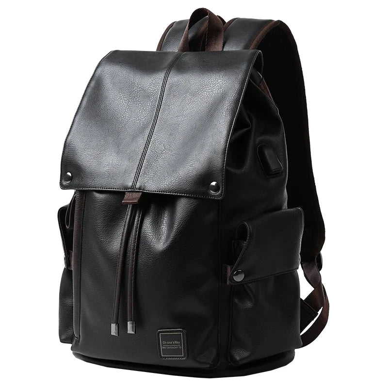  Leather Men’s Backpack For College School Style Backpack GlowCart