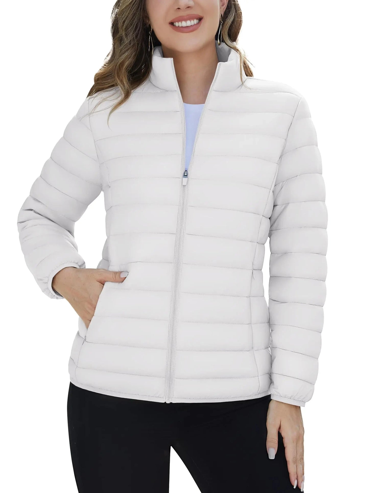 TACVASEN Winter Quilted Puffer Jackets Womens Lightweight GlowCart