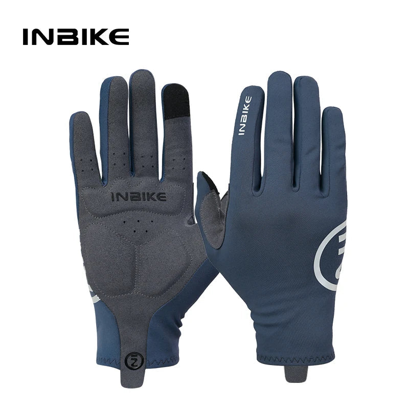 INBIKE Thermal Fleece Cycling Gloves Full Finger Winter Bike Gloves Touchscreen Anti-Shock Road Mountain Bicycle Gear for Men GlowCart