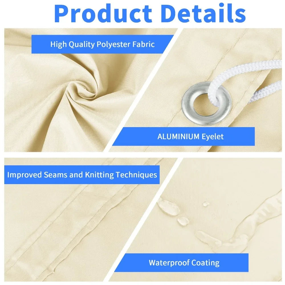 2x3/3x3/3x4/4x5M Sun Shade Sail Waterproof Outdoor Square GlowCart