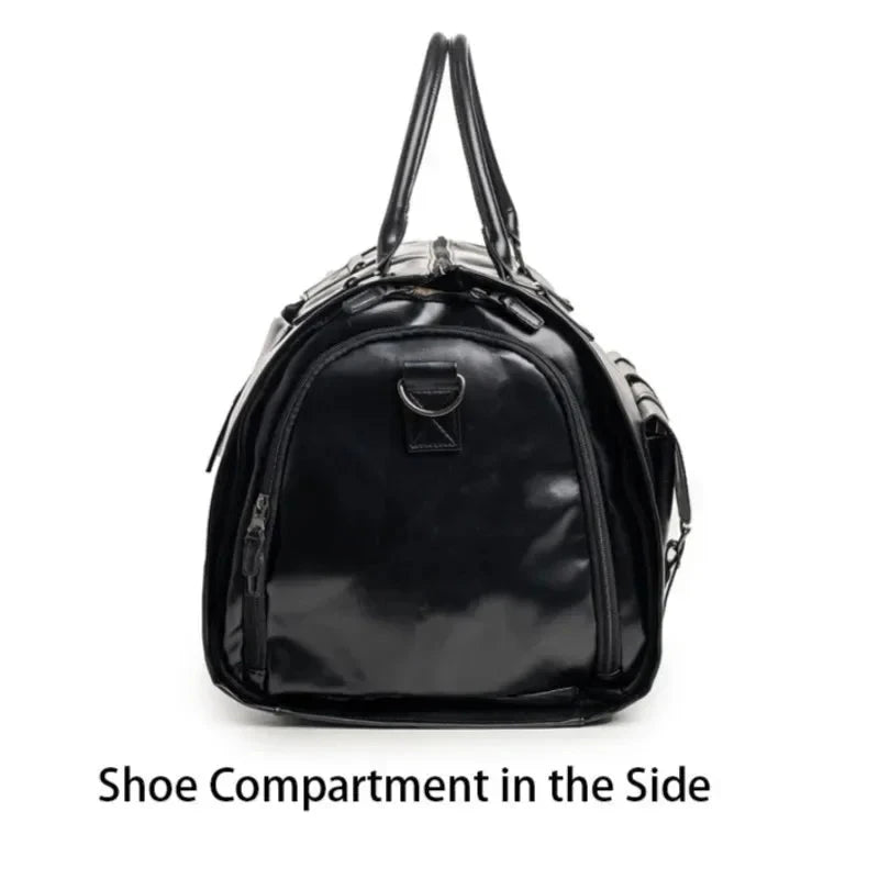 2025 New Men's Leather Waterproof Business Travel Large GlowCart