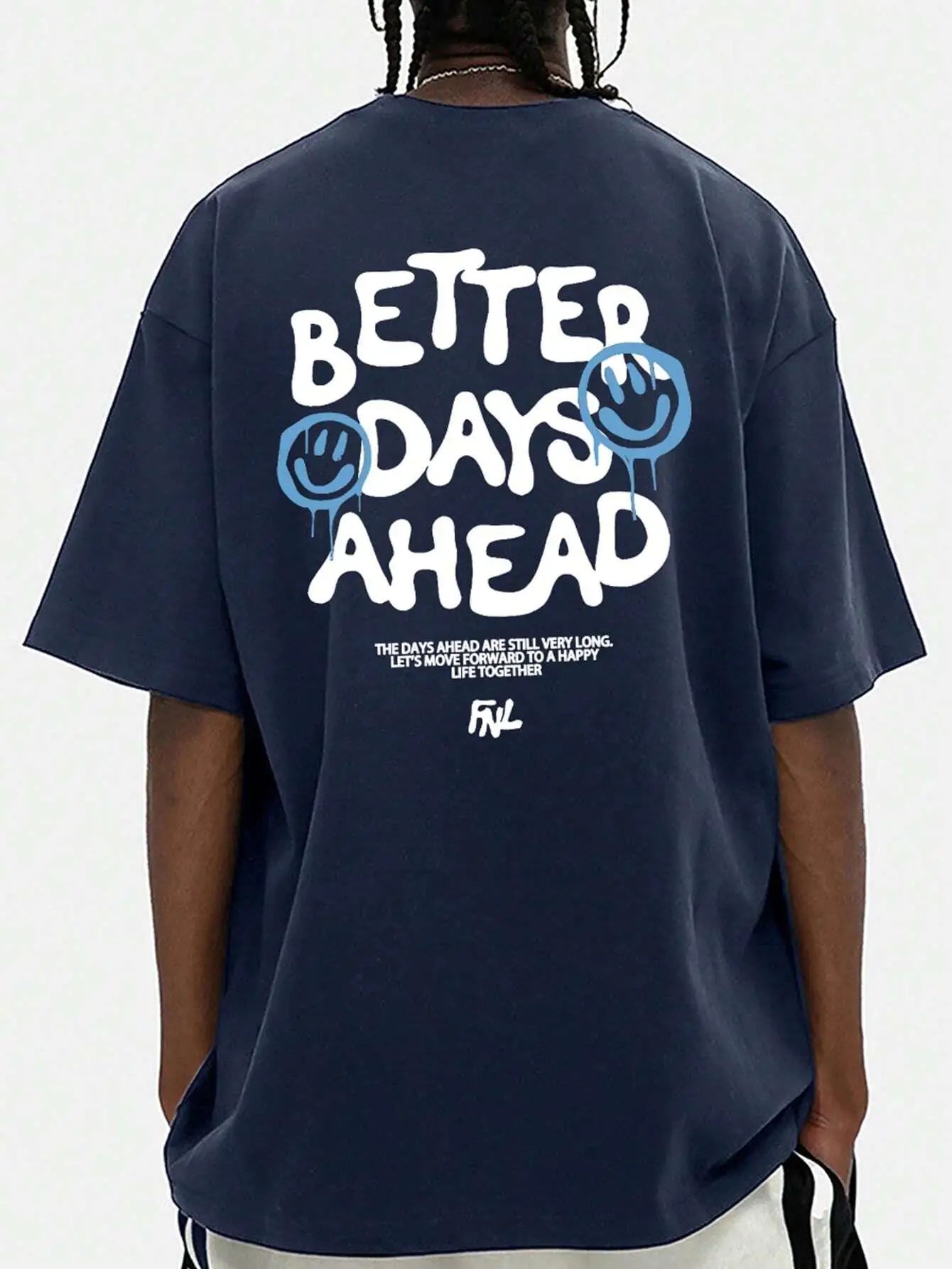 Better Days Ahead Letter Graphic Men Women T-Shirt O-Neck Casual Oversize T-Shirt Fashion Cotton Tee Clothes Summer Loose Tshirt GlowCart