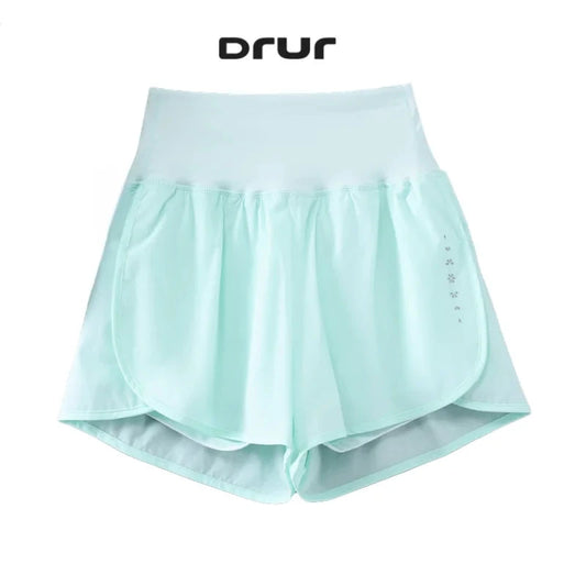DRUR Women Yoga Shorts High Waist Double Layer Running Gym Shorts With Pocket Summer Sportswear Fitness Clothes Jogger Short New GlowCart