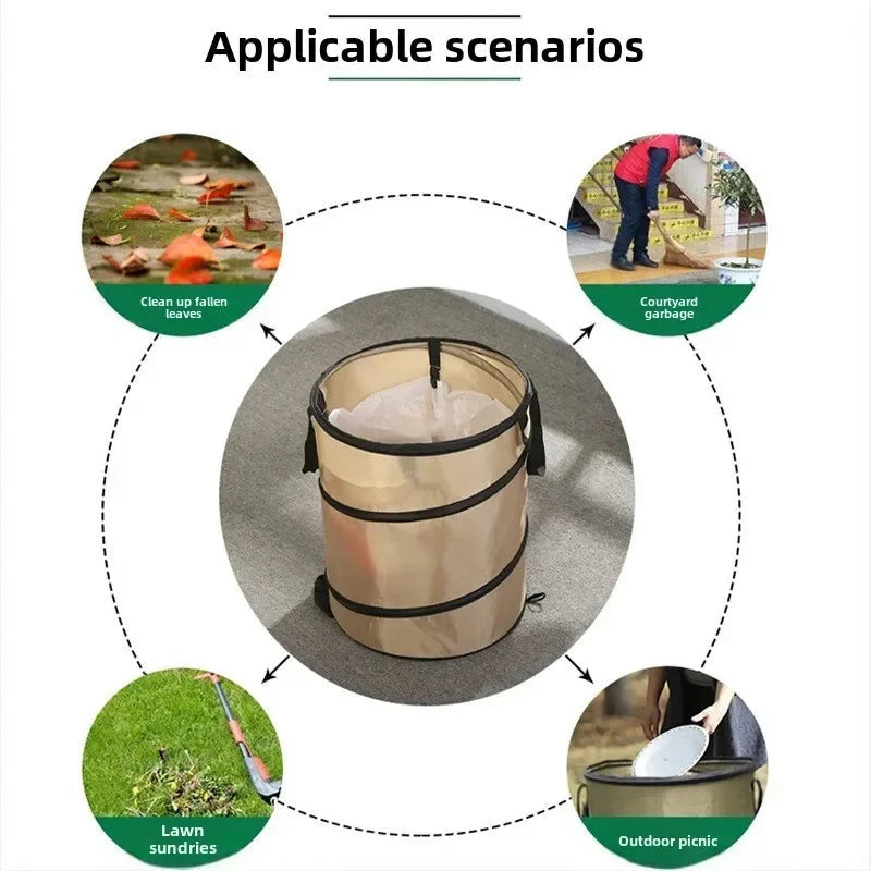 Outdoor portable camping folding garbage bin, camping GlowCart