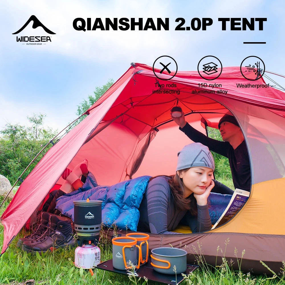Outdoor Camping Tent 2 person External-Hanging 15D Nylon GlowCart