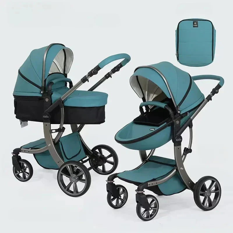 2025 New Two-in-one Stroller, High View Stroller, Comfortable and Convenient for Sitting and Lying, Equipped with Mommy Bag GlowCart