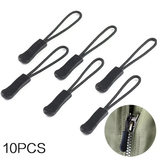 10/50pcs Zipper Pull Puller End Fit Rope Tag Replacement GlowCart