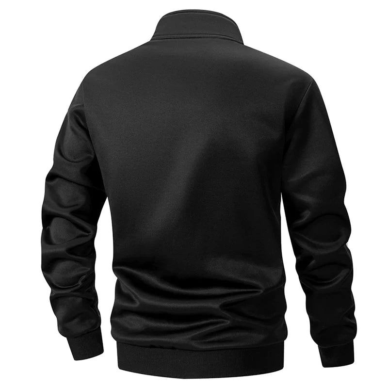 Men's Colorblock Patchwork Sporty Jacket with Kanga Pocket Fall Winter Fleece Lined Warm Long Sleeve Zip Up Coat Outwear Tops GlowCart