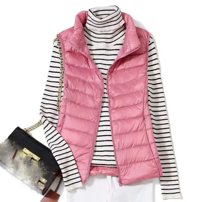 2025 New Women Sleeveless Puffer Jacket Spring Winter Female GlowCart
