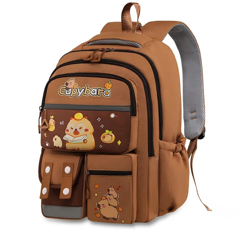 Kawaii Capybara School Backpack for Girls School Bags Set GlowCart