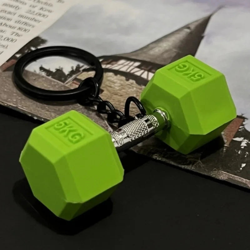 2025 New Barbell Keychain DlY Silicone Dumbbell Keychain Gym GlowCart
