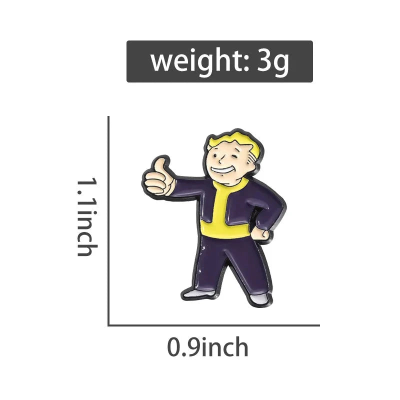 Personalized Creative Alloy Enamel Pin Fun Game Metal Badge GlowCart