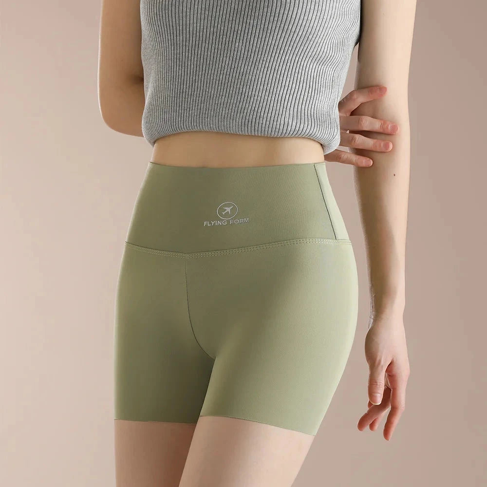 Women Thread Slim Shorts High Stretch Seamless Yoga Leggings Summer Ladies Girls High Waist Running Cycling Gym Sports Shorts GlowCart