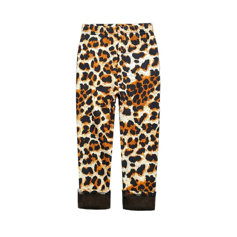 Children's Clothes Girl Pants Autumn Winter Fleece Keep Warm Leggings Tights For Girls Vintage Floral Warm Trousers 2-11 Year GlowCart
