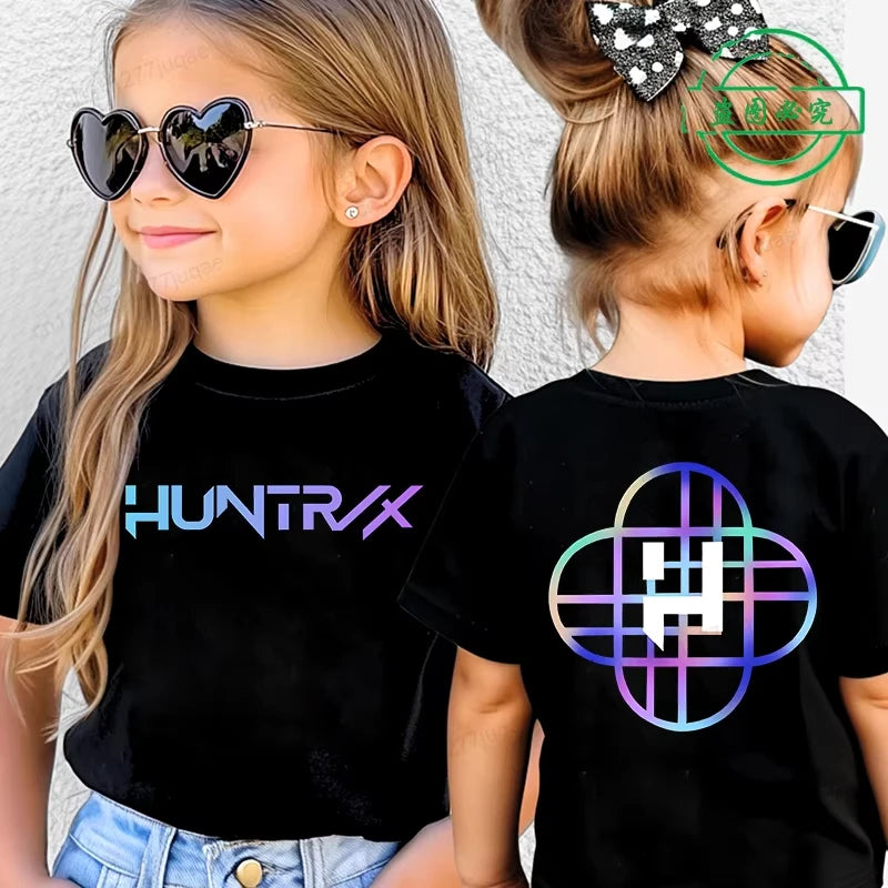 KPop Demon Hunters Saja Boys Kids Clothing Summer Cartoon Derpy Tiger Clothes Fashion Boys T-shirt Cotton Children's T Shirts GlowCart