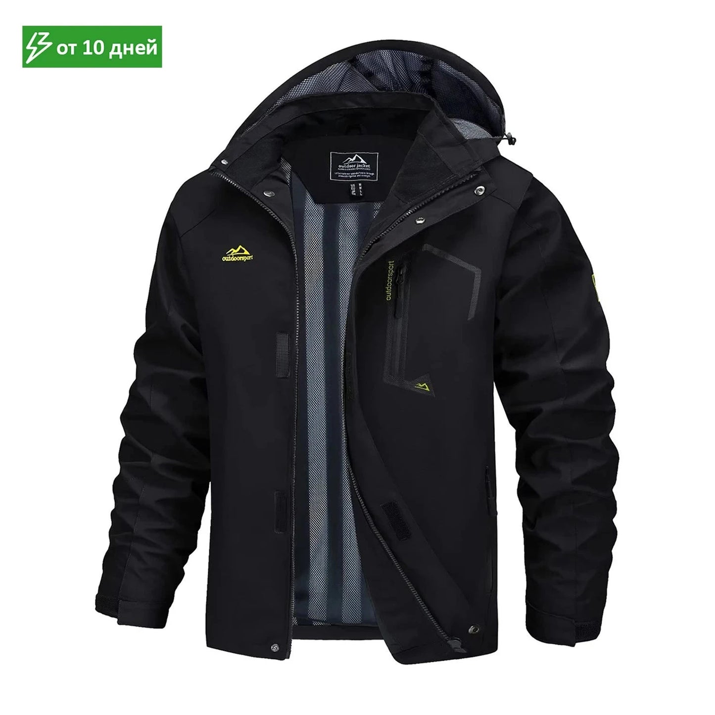 MAGCOMSEN Lightweight Jackets Mens Mesh Lined Rain Jackets GlowCart