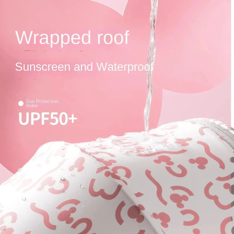 Baby Stroller Can sit and lie Down Lightweight One-touch Folding Waterproof High Landscape 360 ° Rotation Two-way Push Stroller GlowCart