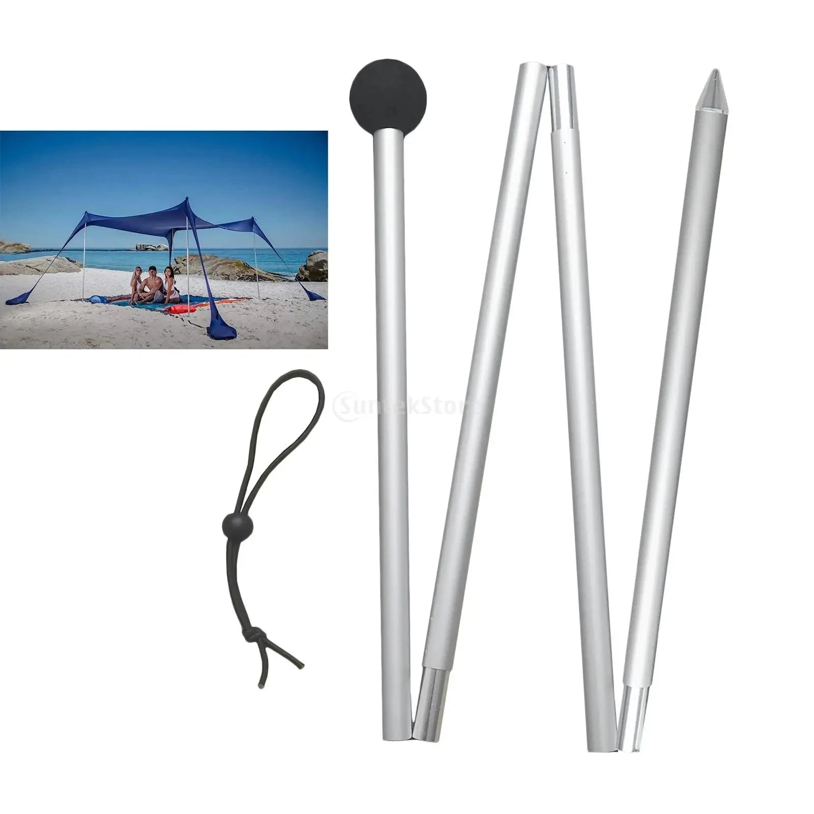 Tent Poles Telescoping Aluminum Alloy Stand Canopy Poles GlowCart