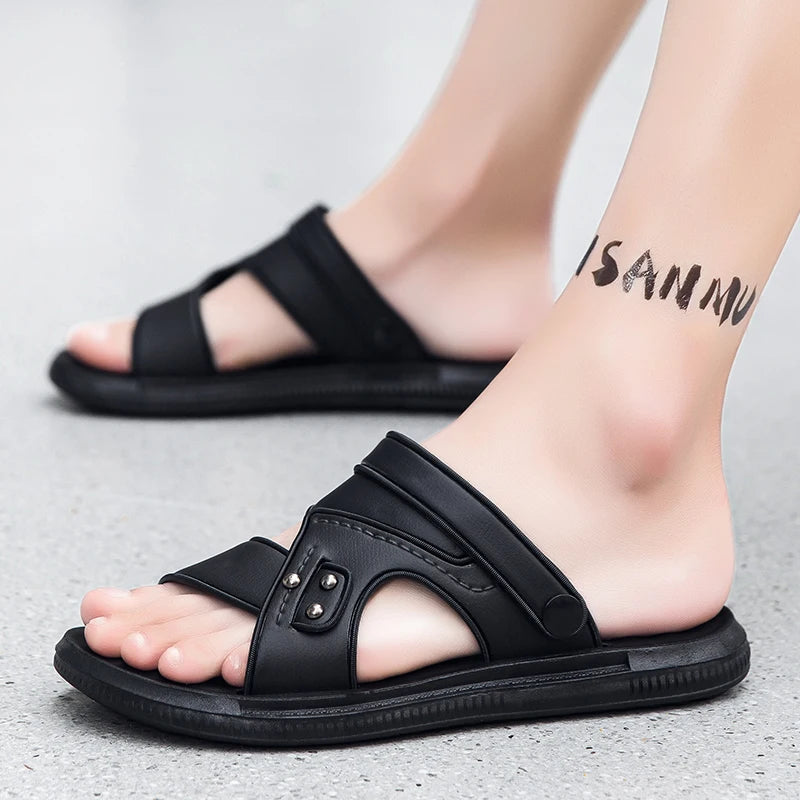 Summer Men Sandals Open Toe Flat Mens Casual Shoes Outdoor Walking Sandals for Men Beach Shoes sandalias hombre Men slippers GlowCart
