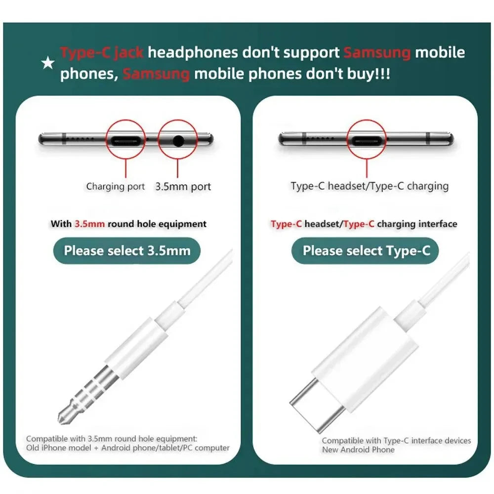 For Galaxy 90° Jack Wired Gaming Headset HiFi Surround Sound GlowCart