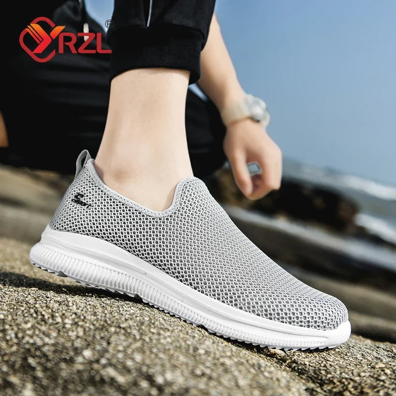 YRZL Men's Sneakers Breathable Unisex Casual Shoes Outdoor Non-Slip Mesh Loafers Walking Lightweight Fashion Male Tennis Shoes GlowCart