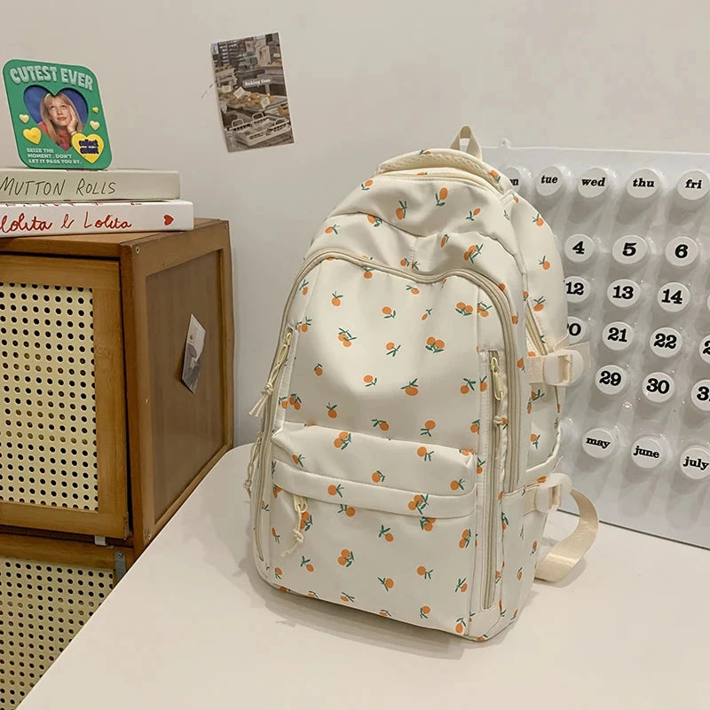 Cute Backpack Girls Fashion School Bag Large Capacity Student School Bag Portable Travel Storage Bag for Kids Beach Bag GlowCart