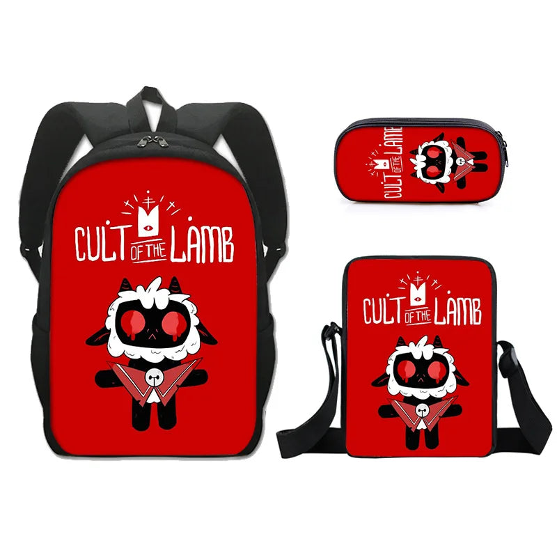 Cartoon Popular cult of the lamb 3D Print 3pcs/Set pupil