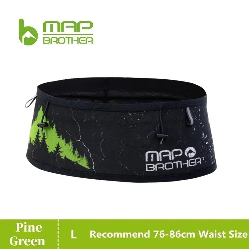 MAP BROTHER W1002 Hydration Running Belt Waist Pack Travel Money Bag Trail Marathon Gym Workout Fitness Mobile Phone Holder Bag GlowCart