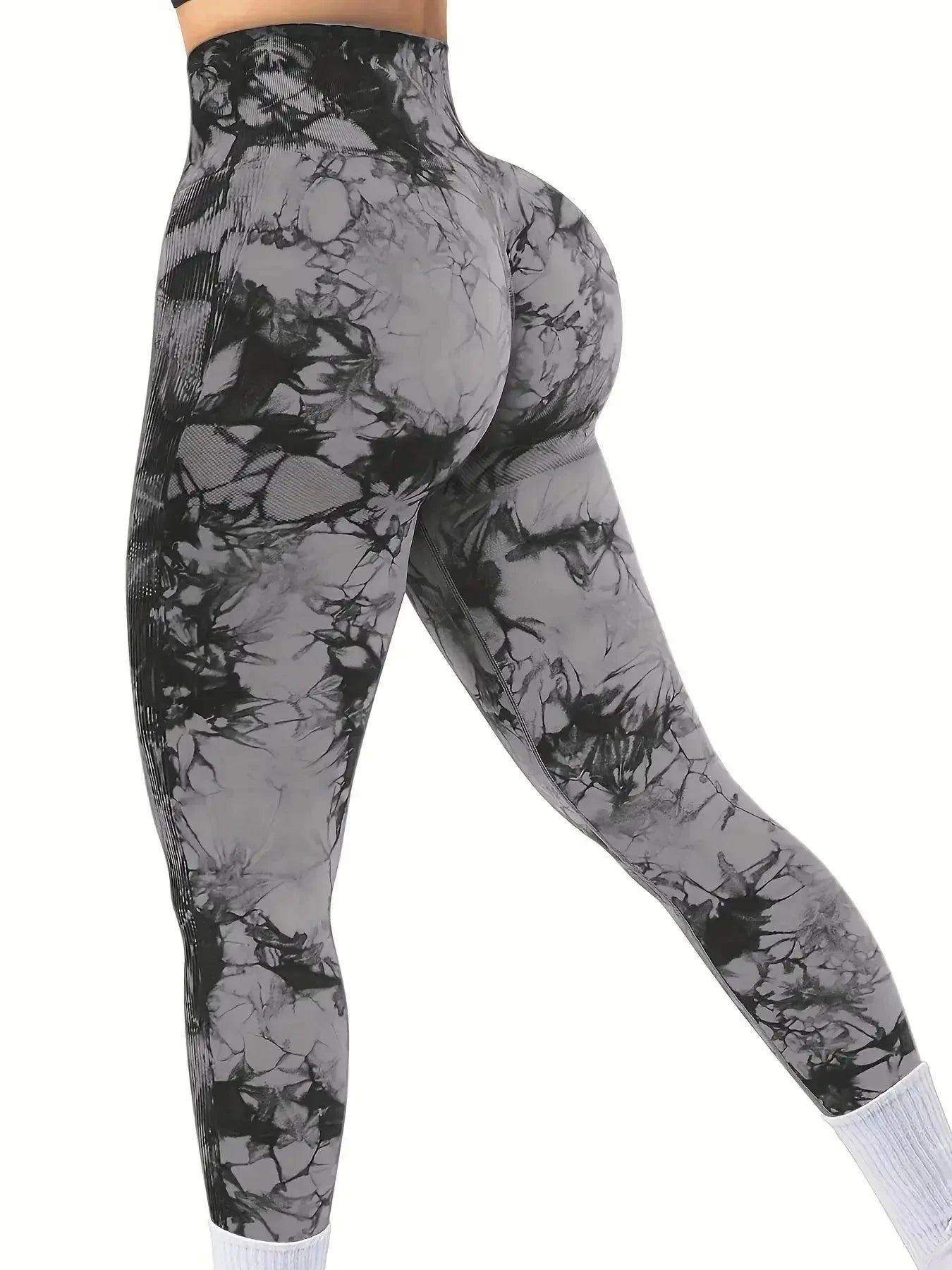 Women's Tie-Dye Seamless Peach Butt High Waist Butt Pants GlowCart
