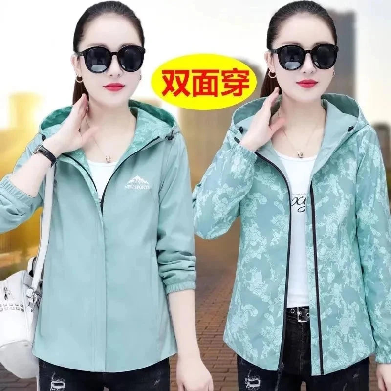 Double-Sided Windbreaker Mid-Length Women's Coat 2023 New GlowCart