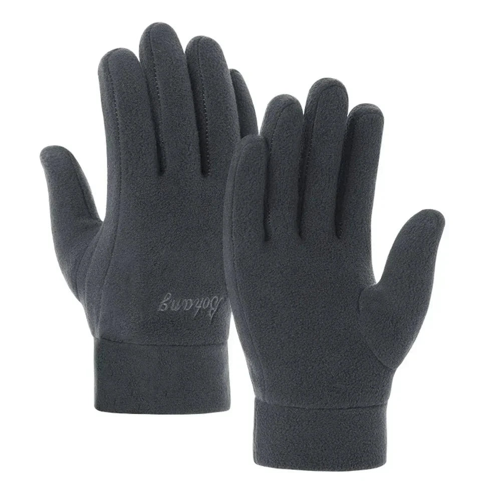 2024 Winter Warm Thermal Thicken Fleece Gloves for Men Women Full Finger Gloves Outddor Windproof Running Skiing Cycling Mittens GlowCart
