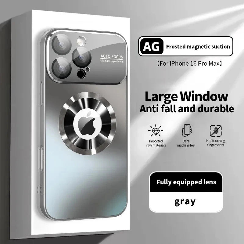 New Titanium Metallic Luxury Matte Case For iPhone 16 15 14 GlowCart