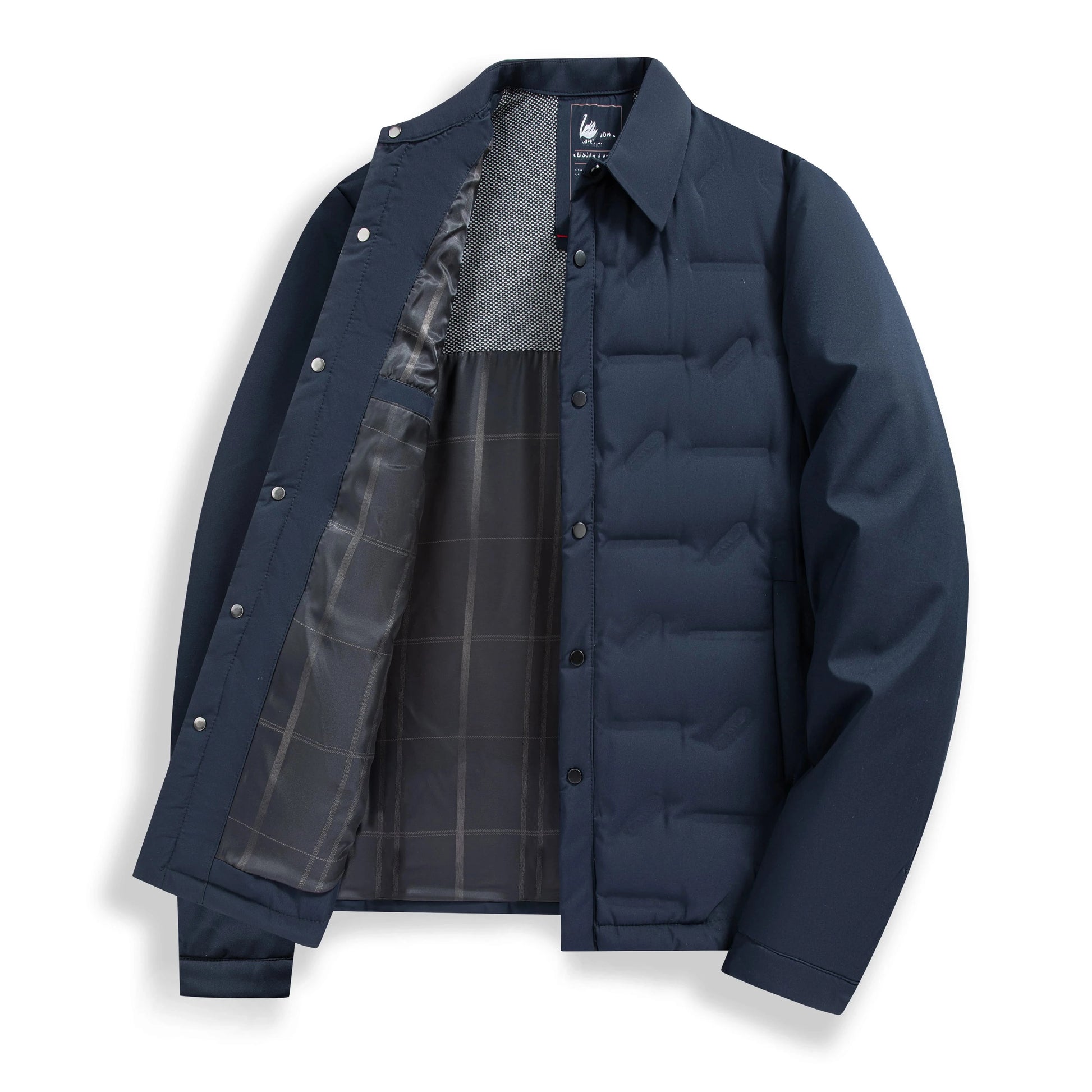 Mens Lightweight Down Jacket Autumn Winter Warm Hooded Stand GlowCart