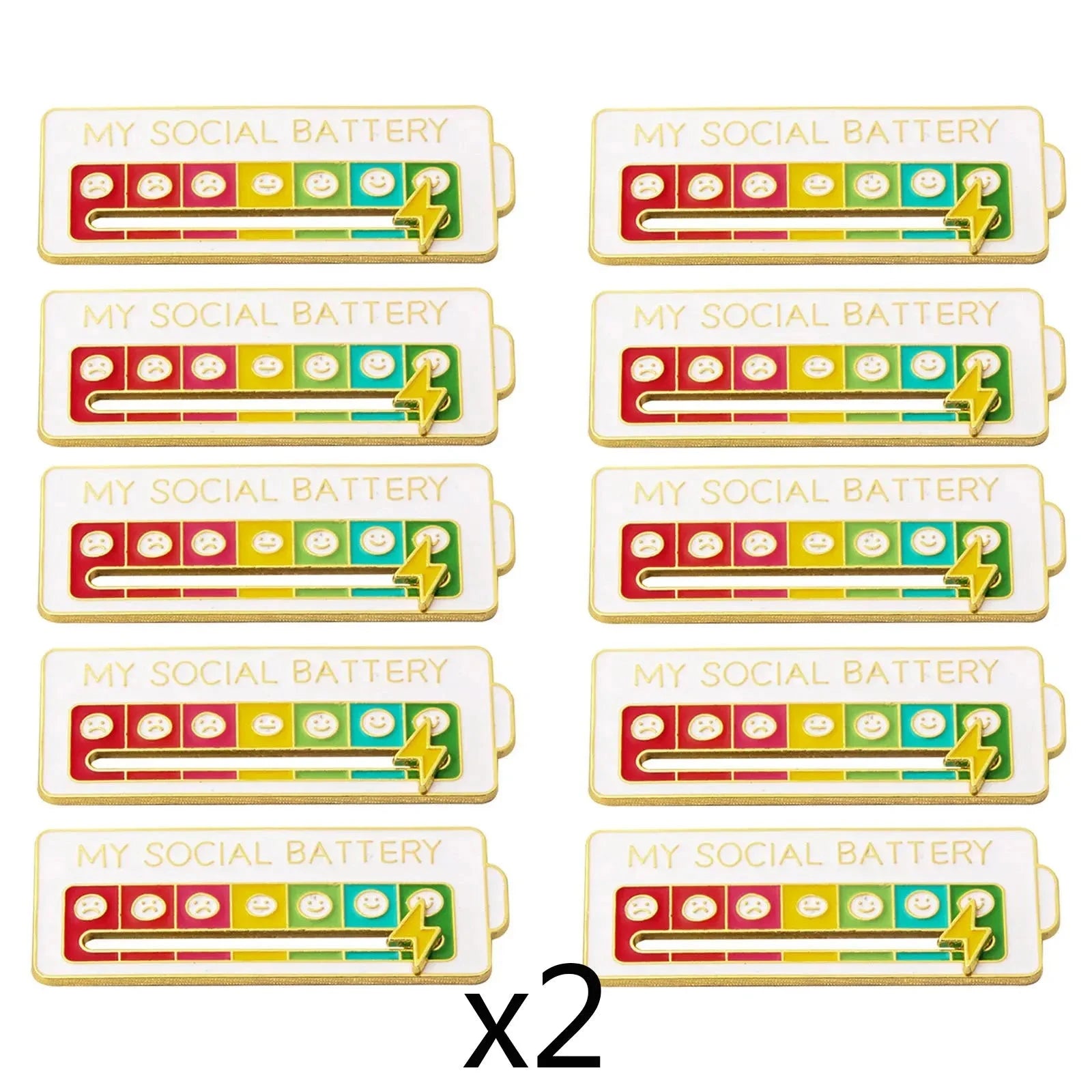 My Social Battery Lapel Pins For Backpacks Broche Enamel Pin GlowCart