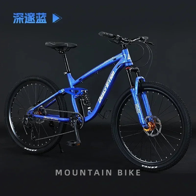 27.5 inch mountain bike single disc oil brake Downhill Bicycle soft tail mtb dual shock absorber 10speed Cross Country bicicleta GlowCart