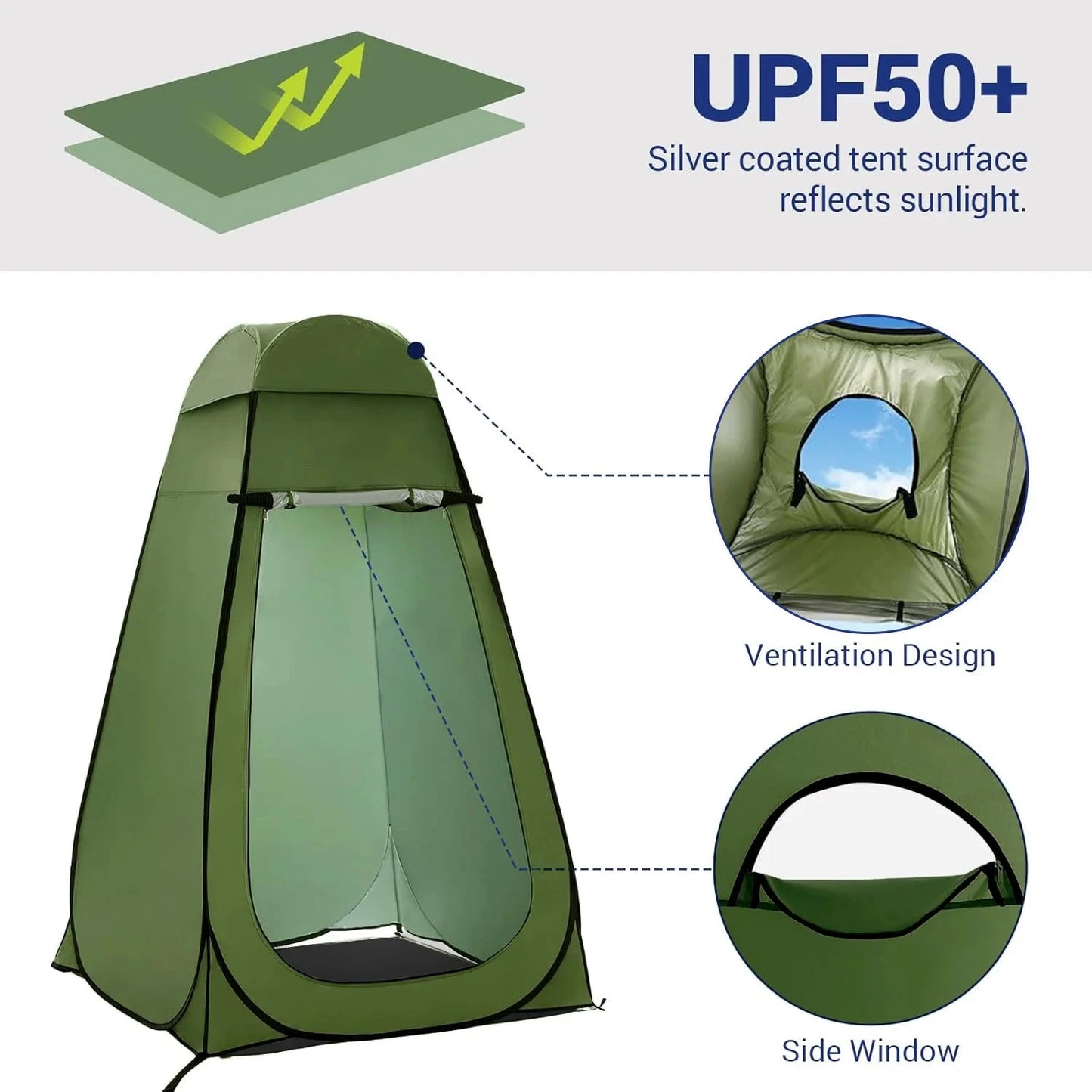 Portable Pop-Up Privacy Tent Outdoor Camping Shower Bath GlowCart