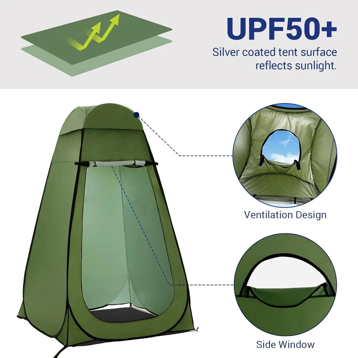 Portable Pop-Up Privacy Tent Outdoor Camping Shower Bath GlowCart