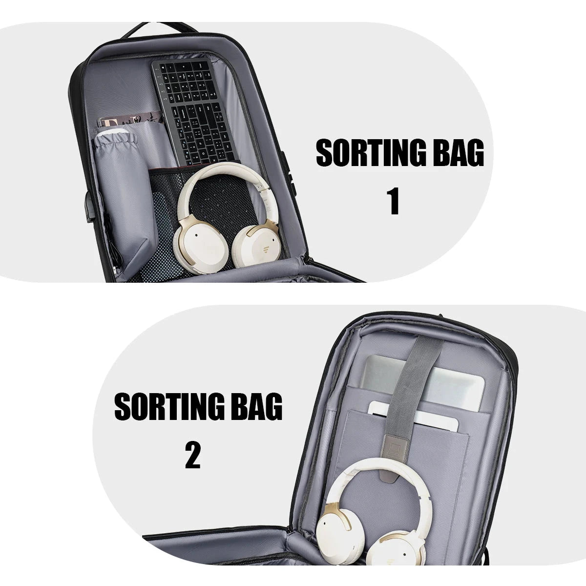 Backpack Men's Expandable Computerbag Large Capacity GlowCart