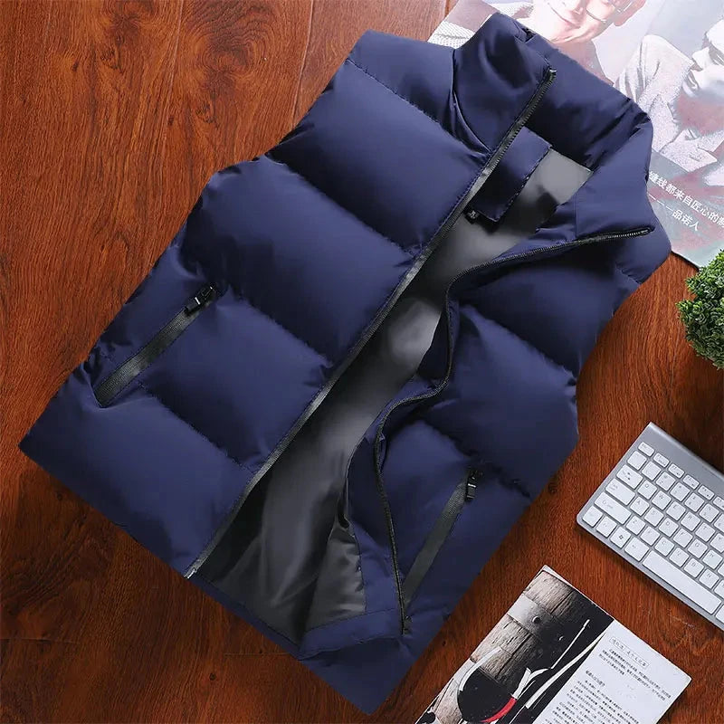 Men Vest Windproof Vest Men Jacket Sleeveless Vest Winter GlowCart
