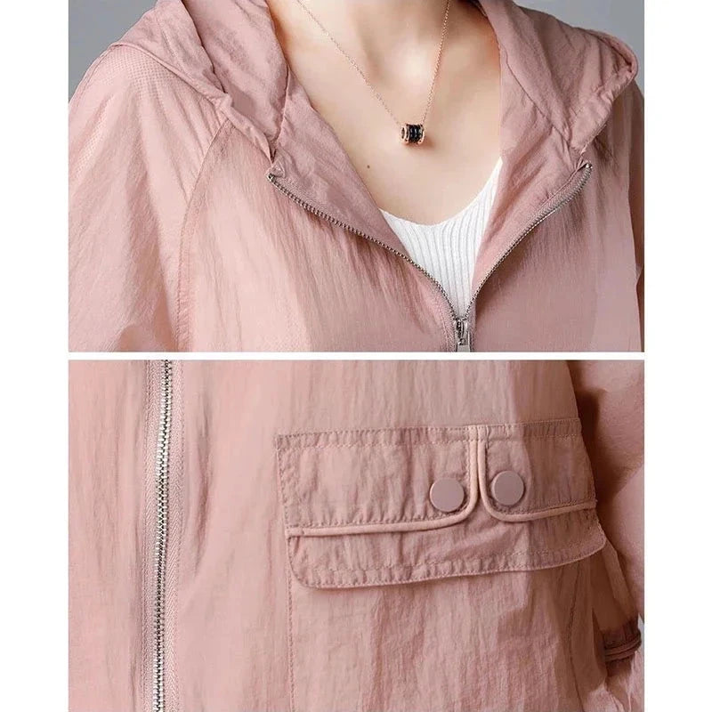 2025 New Summer Jacket Women Hooded Sun Protection Clothing GlowCart