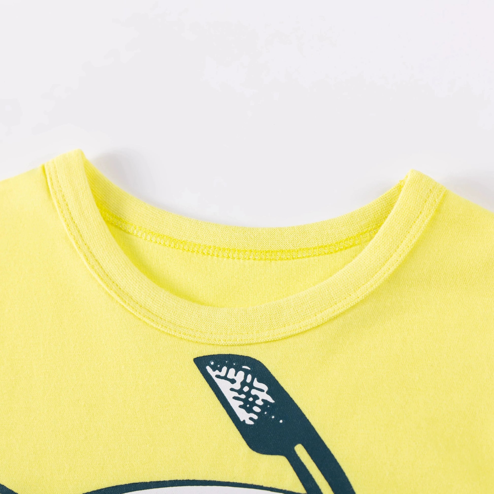 Kids' Yellow Shark Graphic Long Sleeve Tee for Boys - Lightweight Comfort, Ideal for Outdoor Fun & Daily Use, Durable Material GlowCart