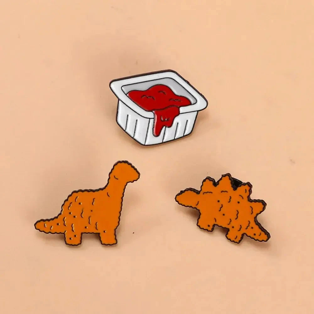 Hot Design Cute Dinosaur Metal Badge Brooch Individuality GlowCart