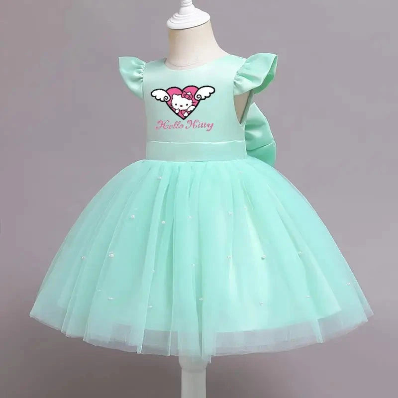 Hello Kitty Girls Lace Dresses Tulle Tutu Princess Dresses GlowCart