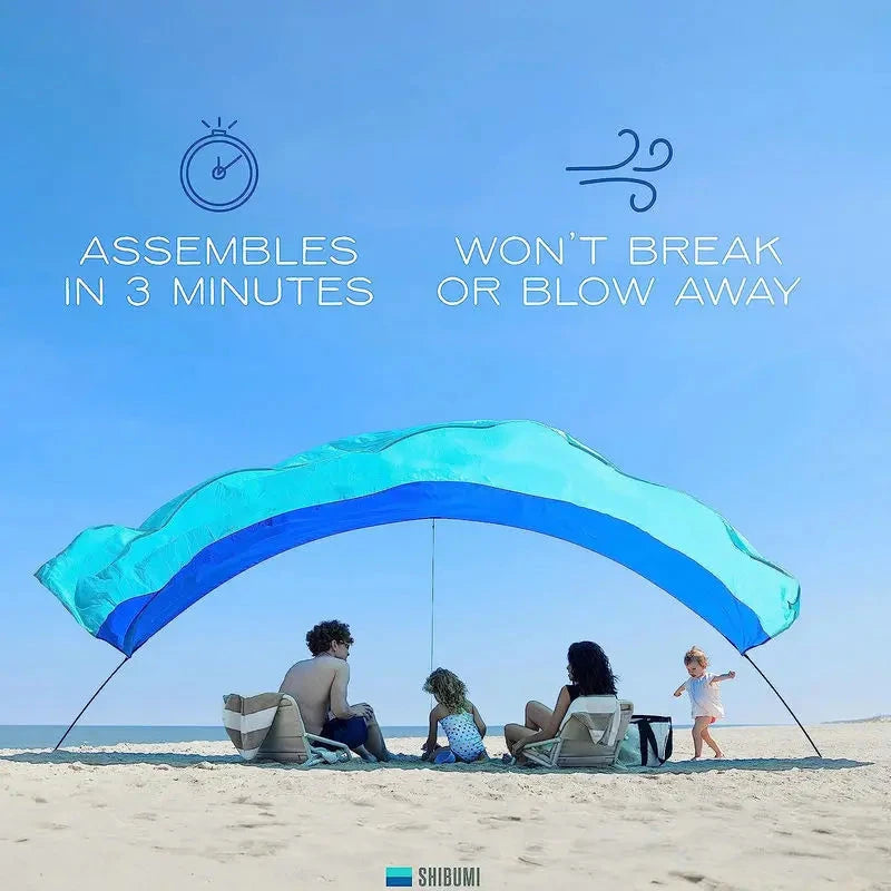 Outdoor Beach Shade UPF50+ Beach Canopy Sun Shade Tent GlowCart