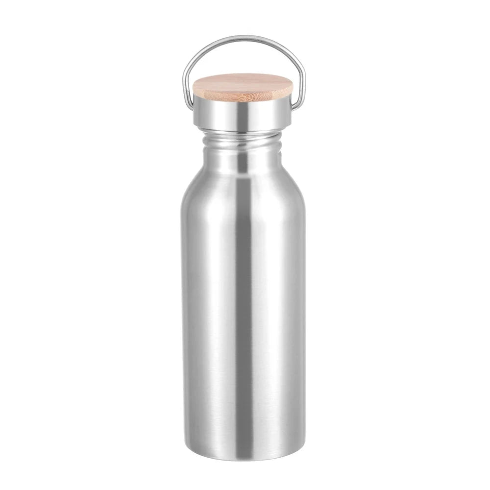 Stainless Steel  Sports Fitness Bicycle Water Bottle Leak-Proof Bottle Single Walled Insulated Metal Flask GlowCart