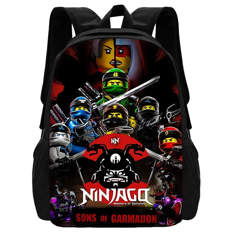 Child School Sports Game N-NinjagoS Backpack with Lunch Bags ,Pencil Bags ,School Bags for Boys Girls Best Gift GlowCart